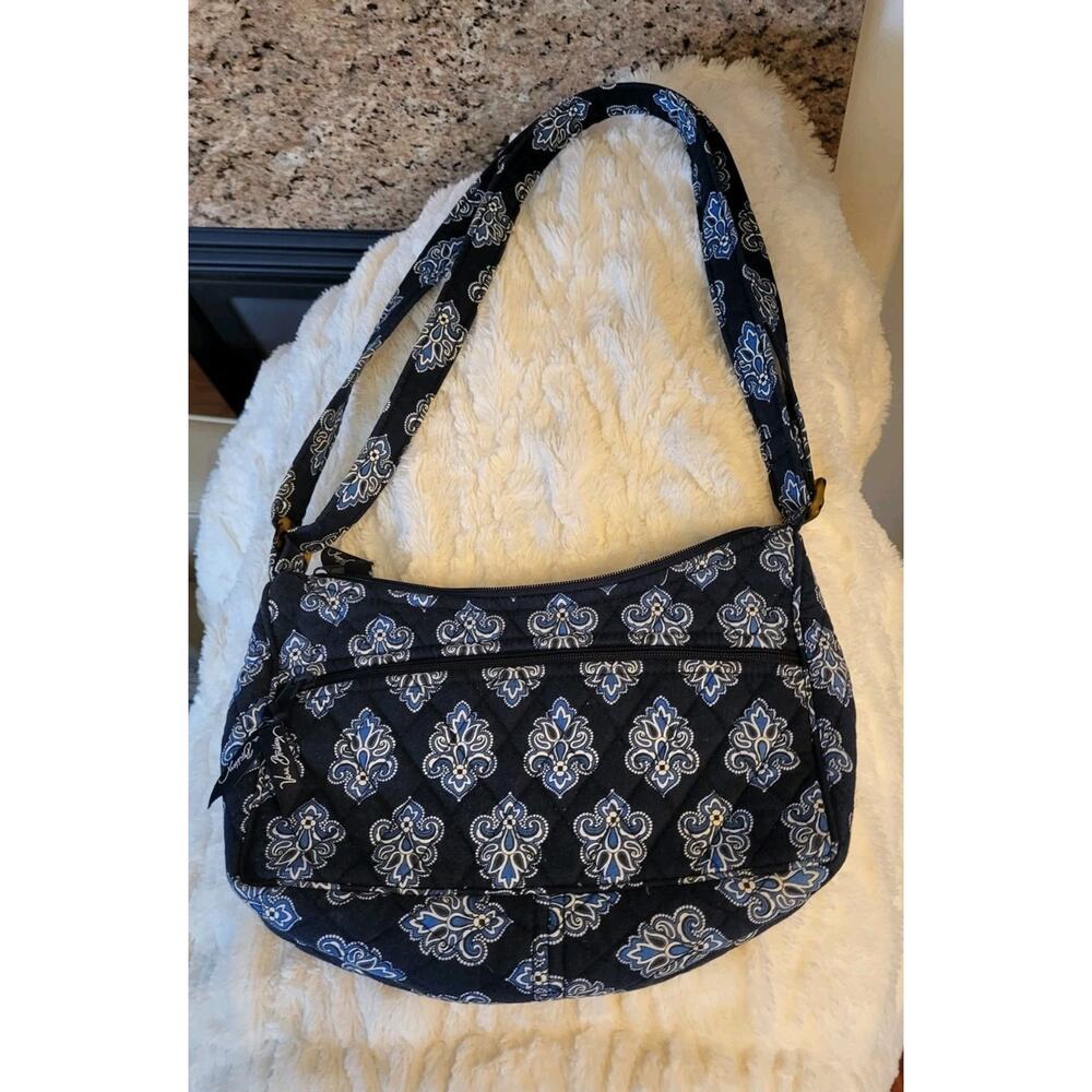Vera Bradley Quilted Crossbody Bag Handbag Purse Calypso Blue - Picture 8 of 16